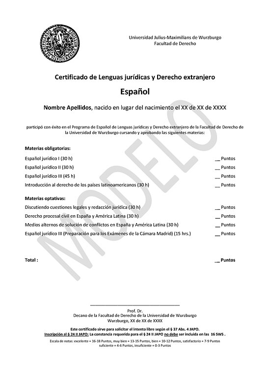 Modelo Certificados de lenguas juridicas