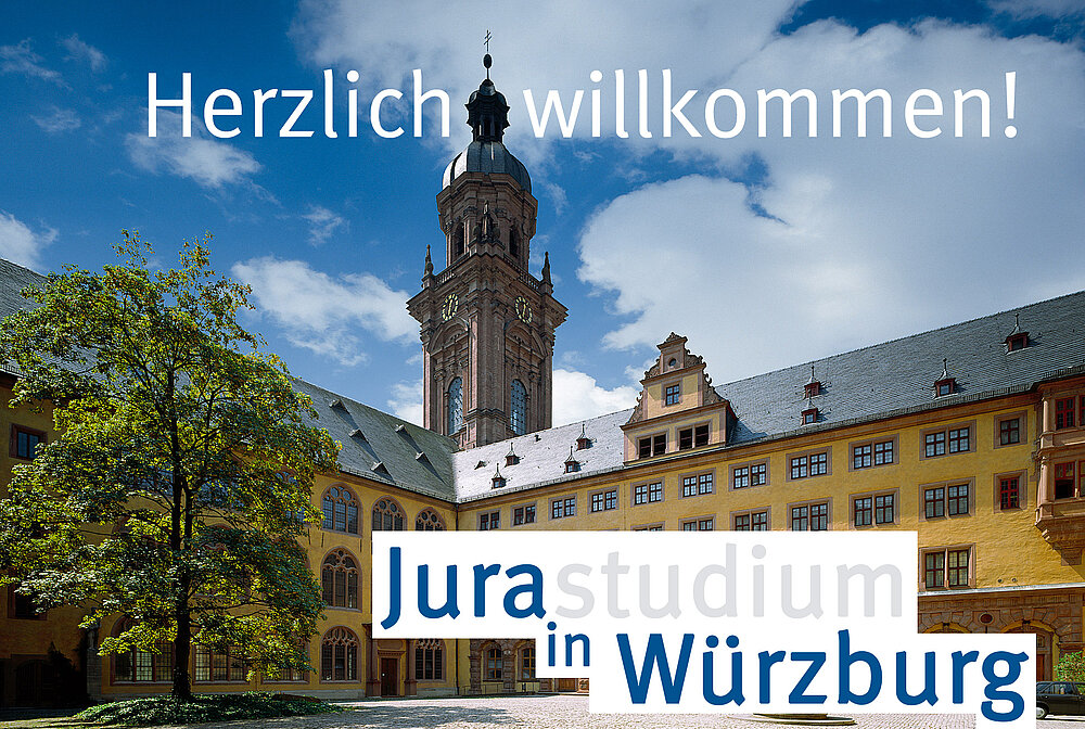 Das Titelbild der Schnuppertage mit dem Innenhof der Juristischen Fakultät mit Blick auf die Neubaukirche.