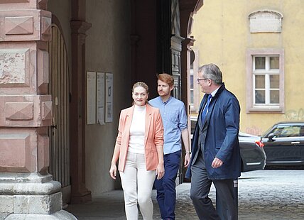 Arrival of the Bavarian Minister of State for Digital Affairs Judith Gerlach, MdL