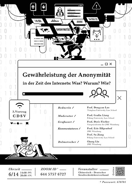 Plakat Gewährleistung der Anonymität in der Zeit des Internets