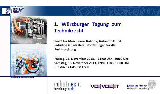 Tagungsplakat Technikrecht November 2013