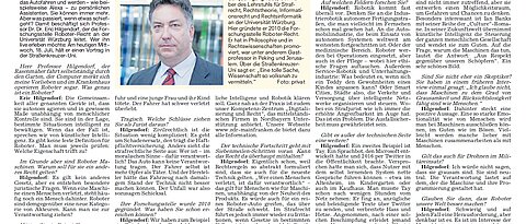 Interview Prof. Hilgendorf mit Nürnberger Stadtanzeiger