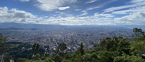 Blick auf Bogotá vom Mount Monserrate