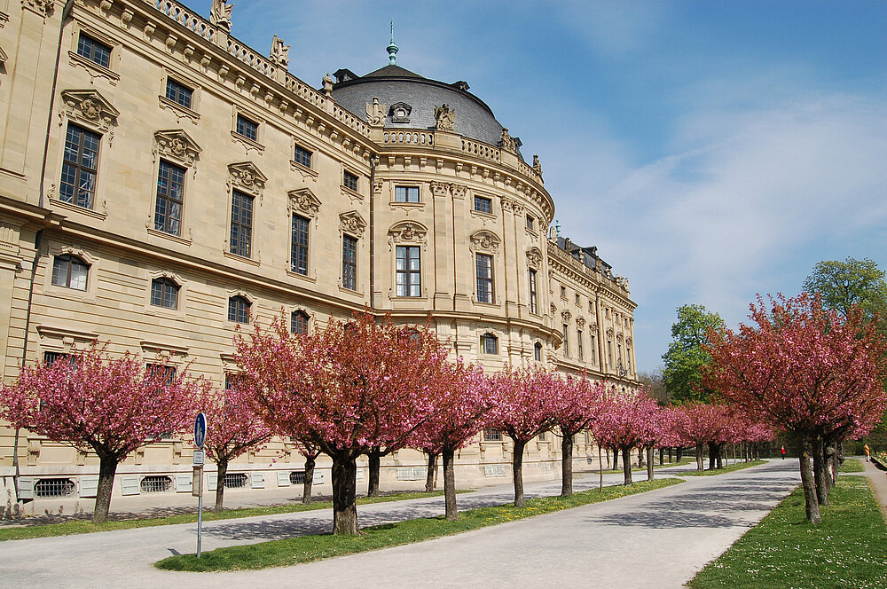 Die Residenz in Würzburg, vom Hofgarten aus fotografiert. Foto: Robert Emmerich, 2010
